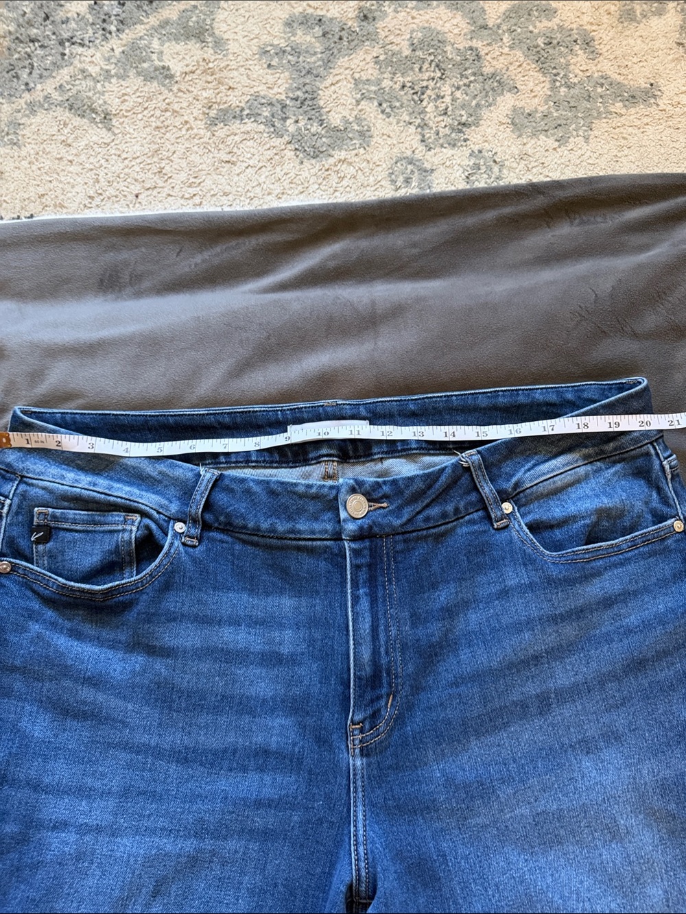 KanCan for Maurices Straight Leg Jeans Raw Frayed Hem Blue Size 20 - Picture 5 of 9